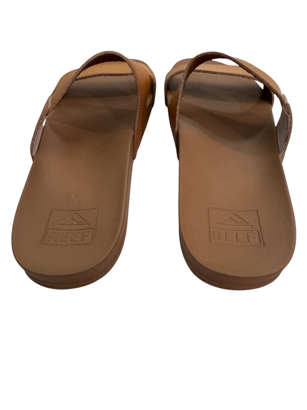 REEF Cushion Vista Tan Double Strap Slide Sandals 9 - Picture 3 of 9